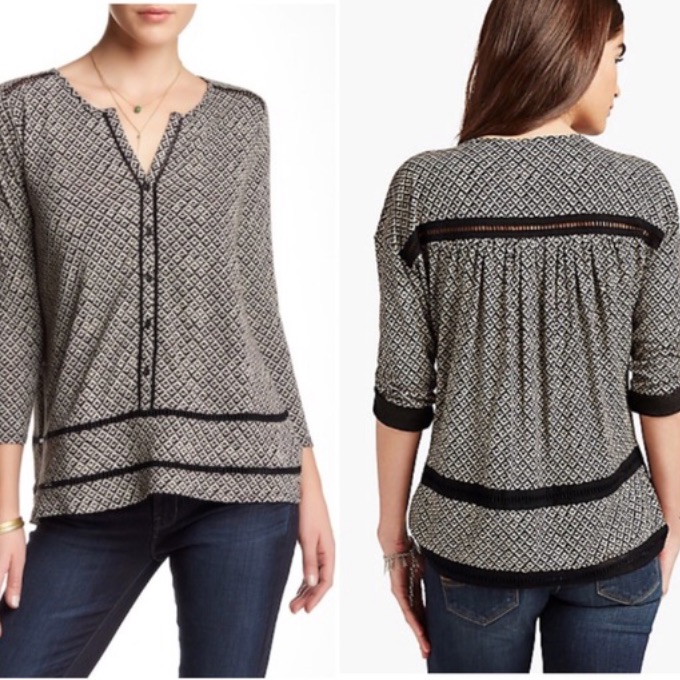 Lucky Brand Blanket Diamond Top Lucky Brand Blanket Diamond Top